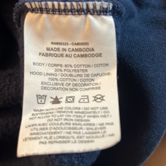 Nike SB Triangle GFX Hoodie Sz L Pullover Mens Navy Blue Red - Picture 9 of 9